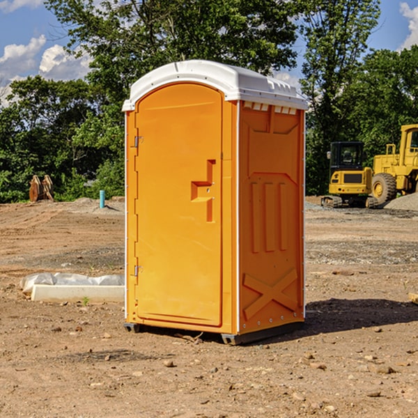 what is the maximum capacity for a single portable restroom in Downing